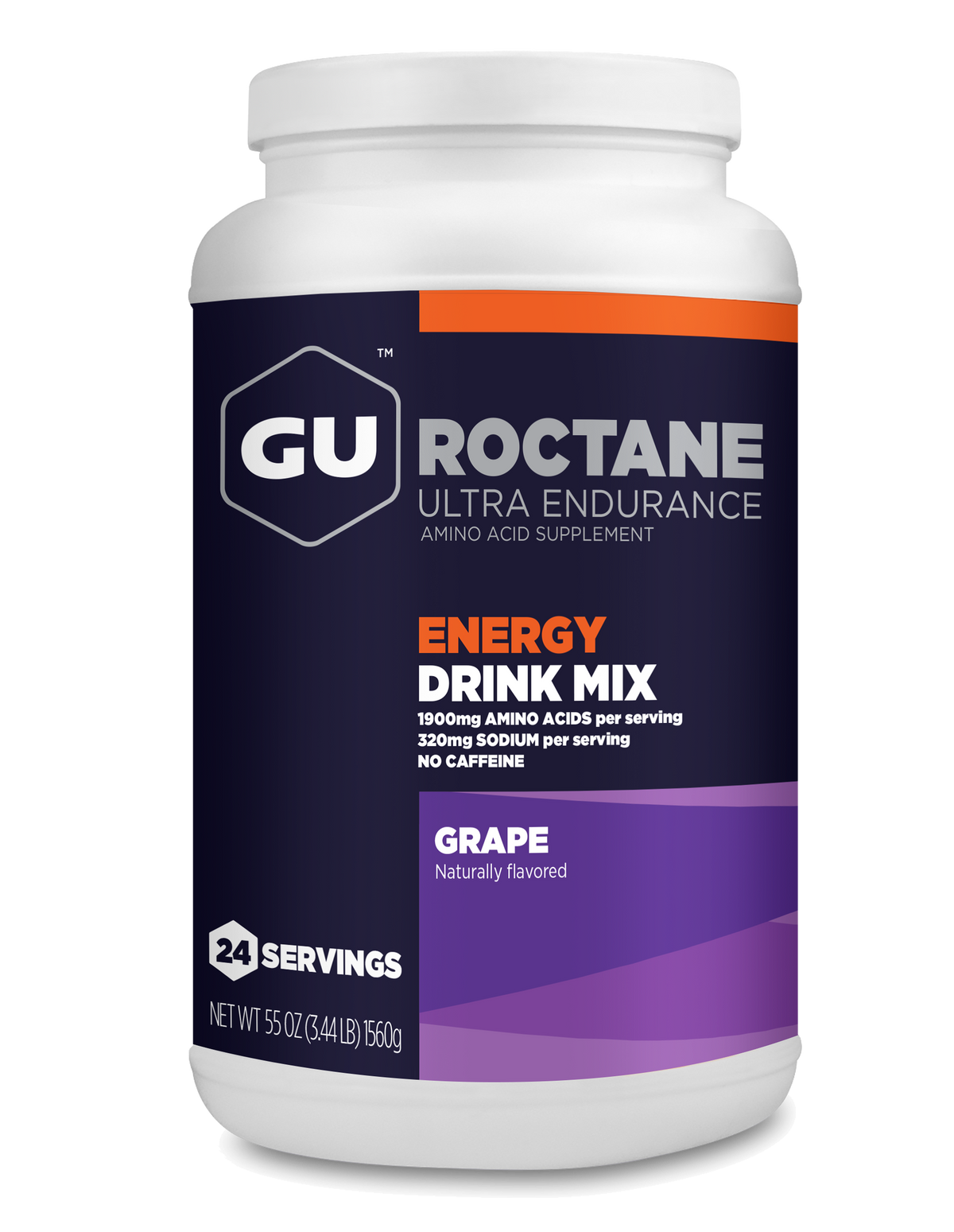 GU Roctane Energy Drink Mix Grape, canister