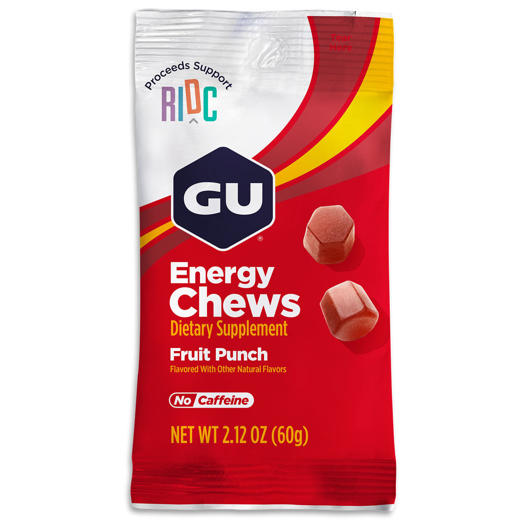 GU Energy Chews Fruit Punch, Double Serve 16 gomitas