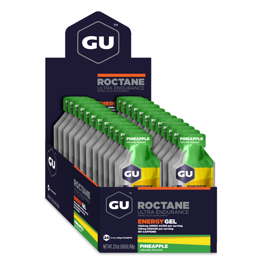 GU Roctane Energy Gel Pineapple, caja abierta