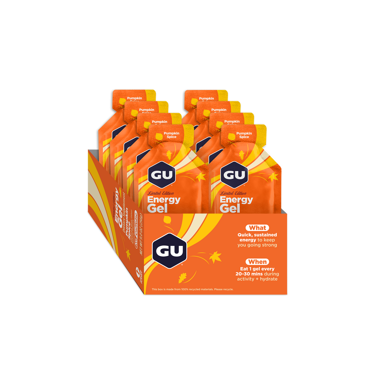 GU Energy Gel Pumpkin Spice, caja abierta