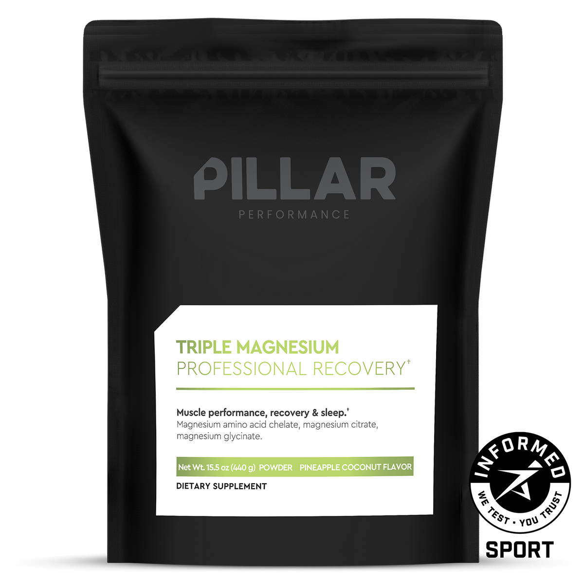 Triple Magnesium Powder - Pineapple Coconut - Value Pack (80 Serves)
