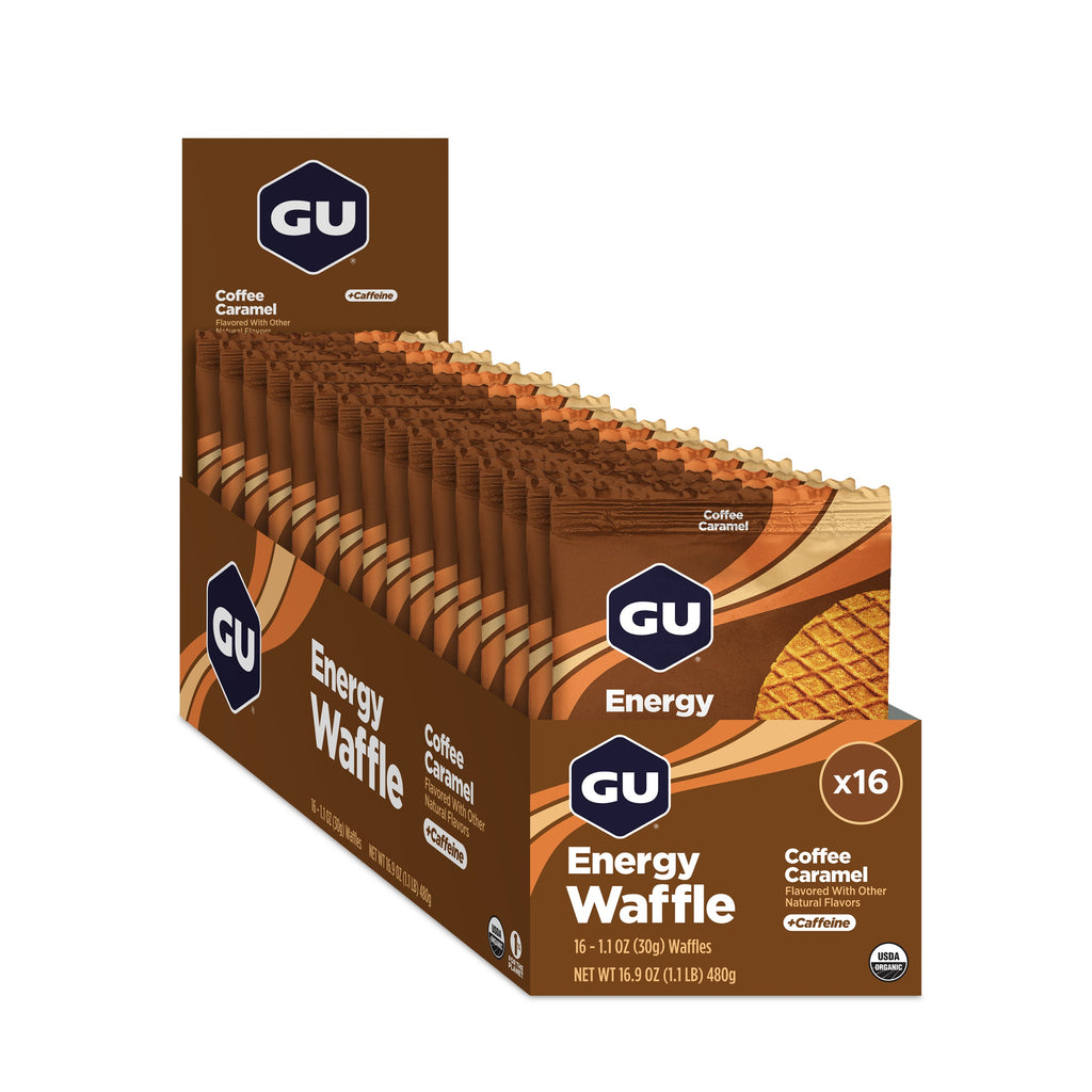 GU Energy Stroopwafel Coffee Caramel, caja abierta