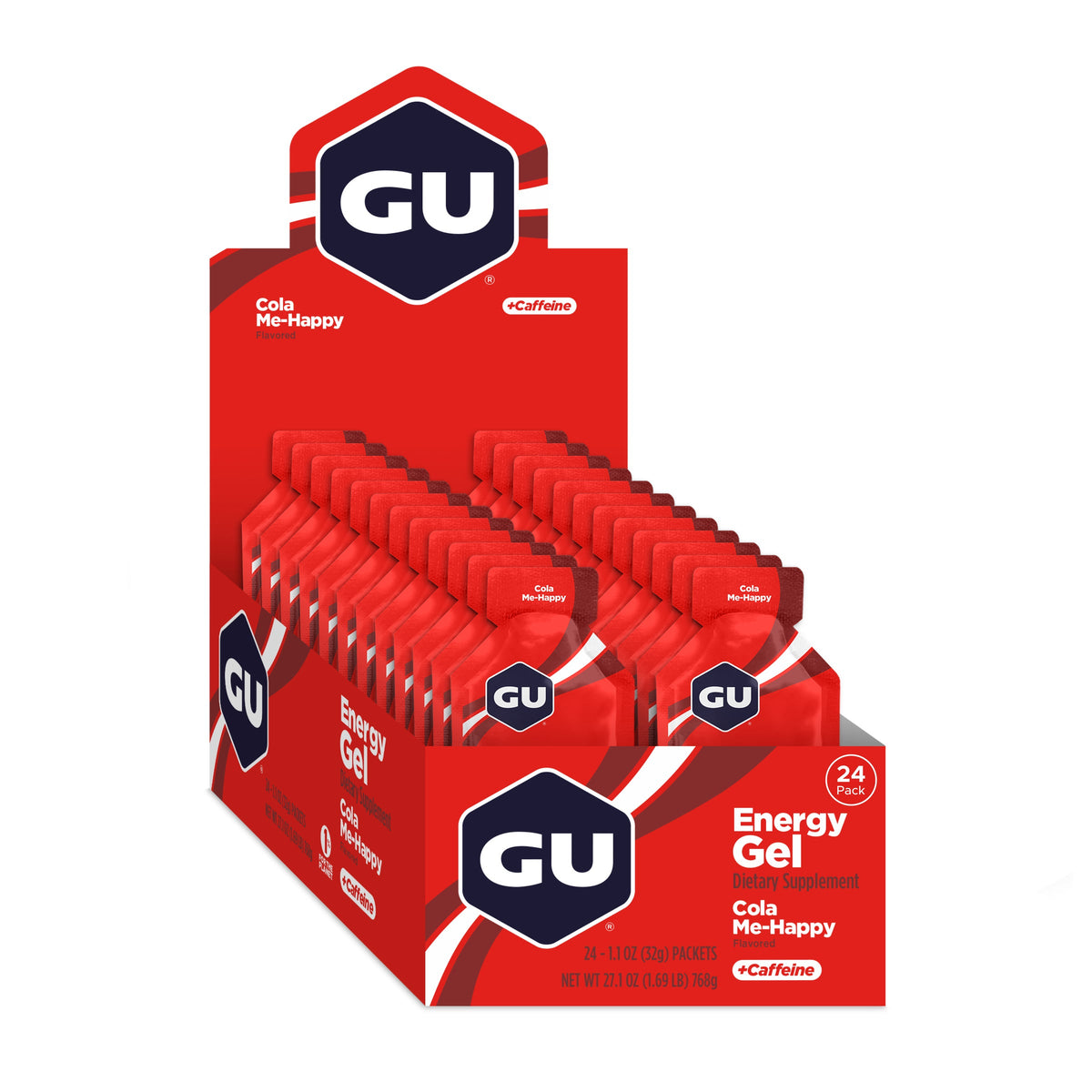 GU Energy Gel Cola Me-Happy, caja abierta