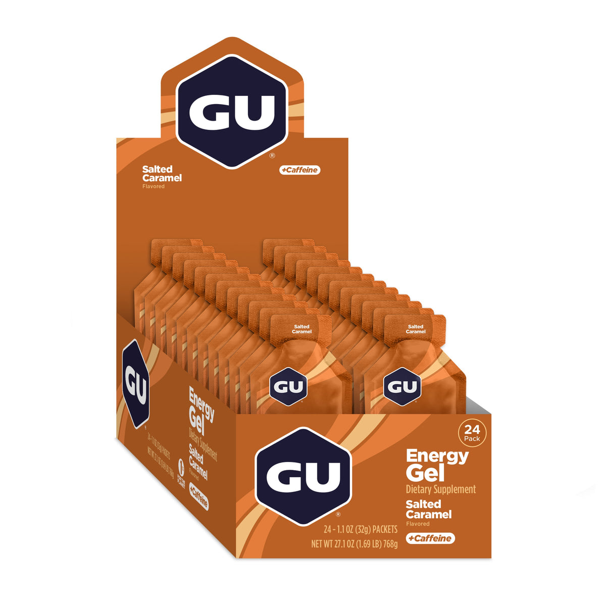 GU Energy Gel Salted Caramel, caja abierta