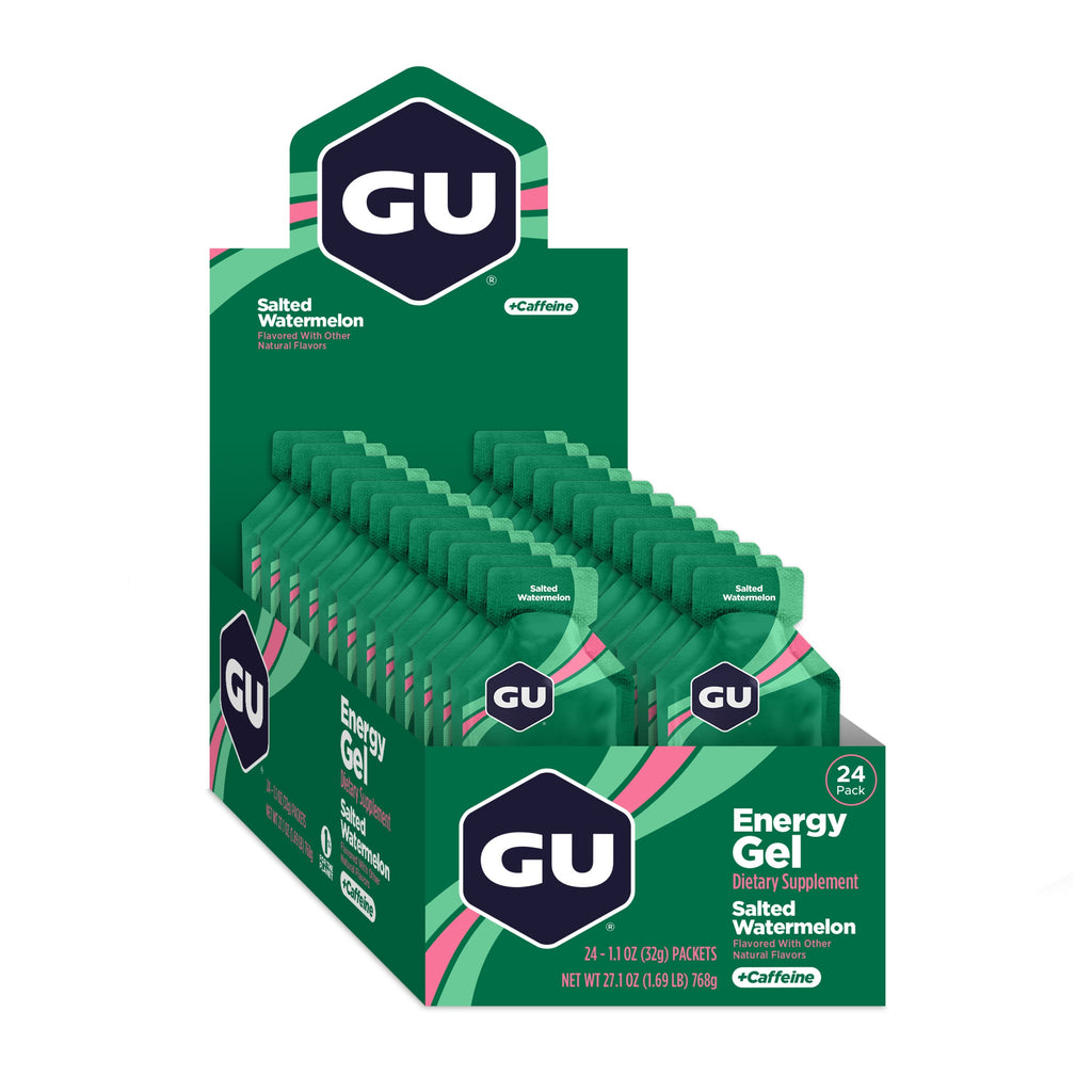 GU Energy Gel Salted Watermelon, caja abierta